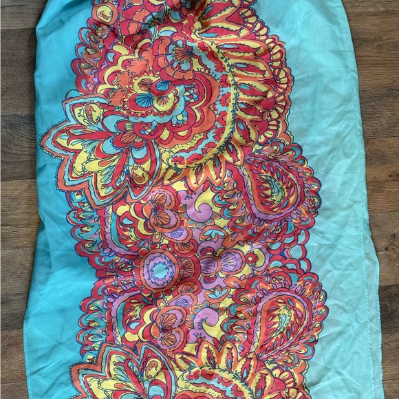 Lilly Pulitzer Emmett Strapless Colorful Maxi Dress with Paisley Design Size L - Picture 3 of 8
